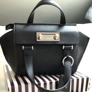Henri Bendel Black tote crossbody bag with strap